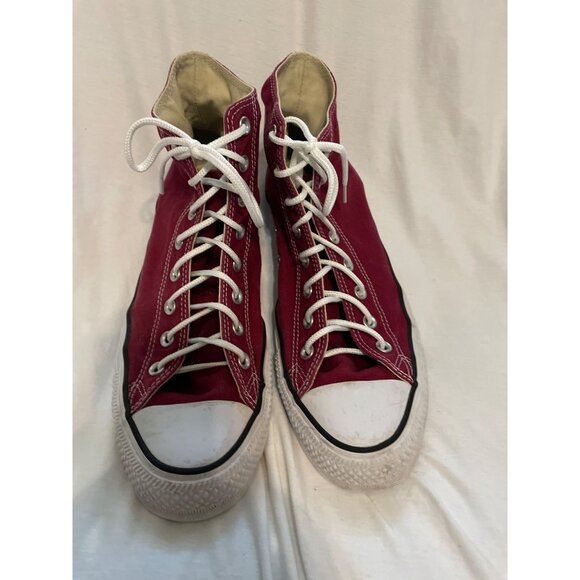 Converse Chuck Taylor All Star Hi Red Canvas Sneakers Size Men 11 Unisex - Picture 8 of 10